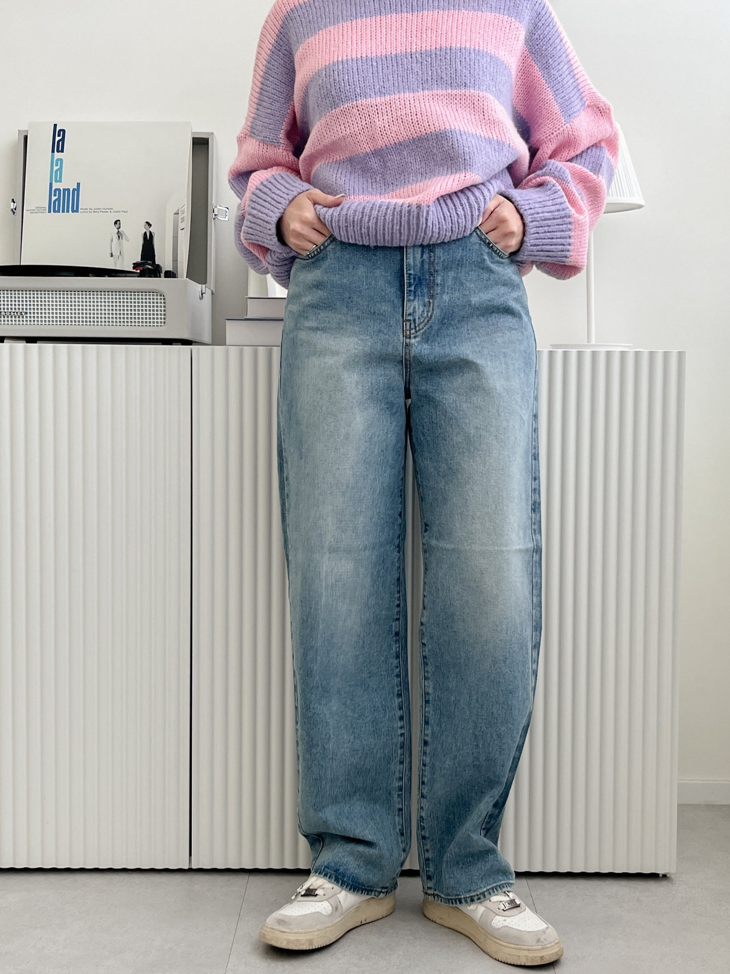 Daily必備!!經典洗水直筒隨性牛仔褲