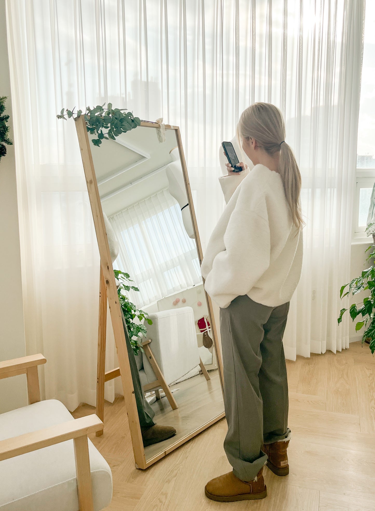 自調腰圍!! 小腹失蹤垂感雙釦落地寬西褲