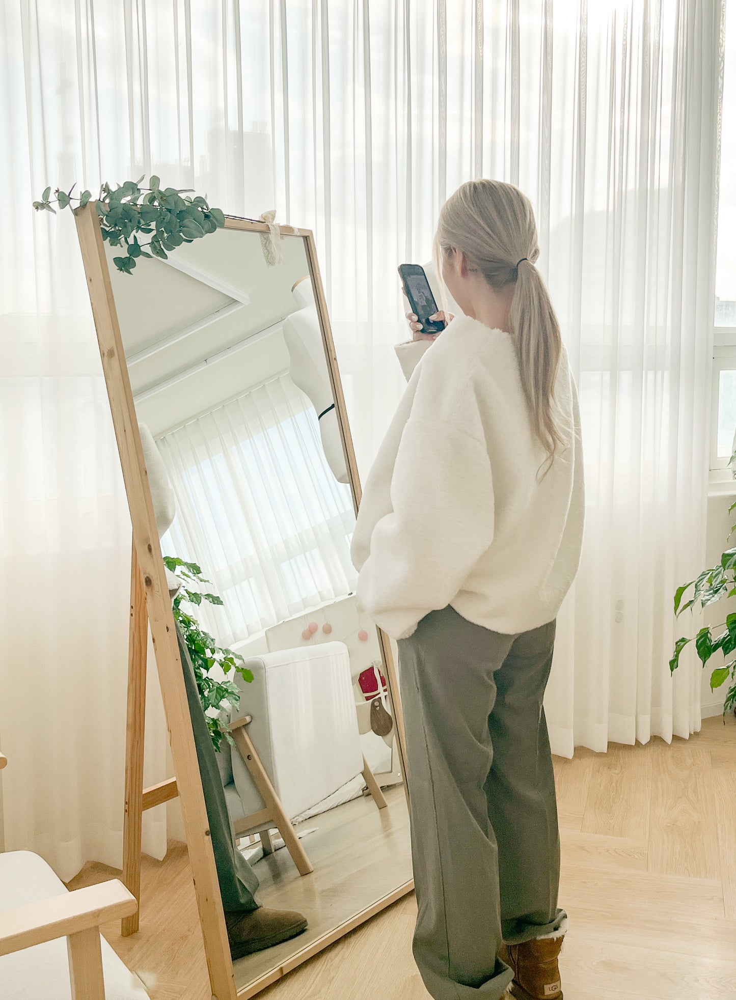 自調腰圍!! 小腹失蹤垂感雙釦落地寬西褲