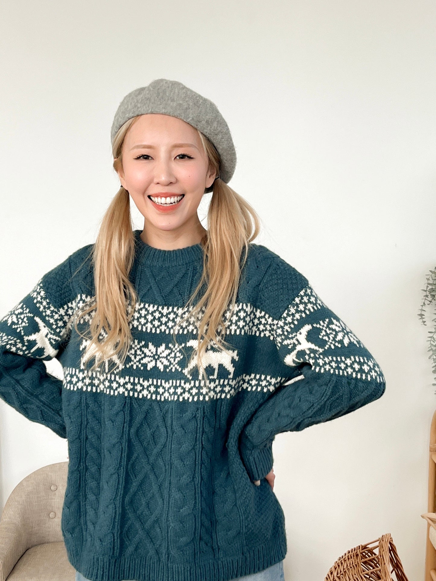 秋冬經典絨面貝蕾帽