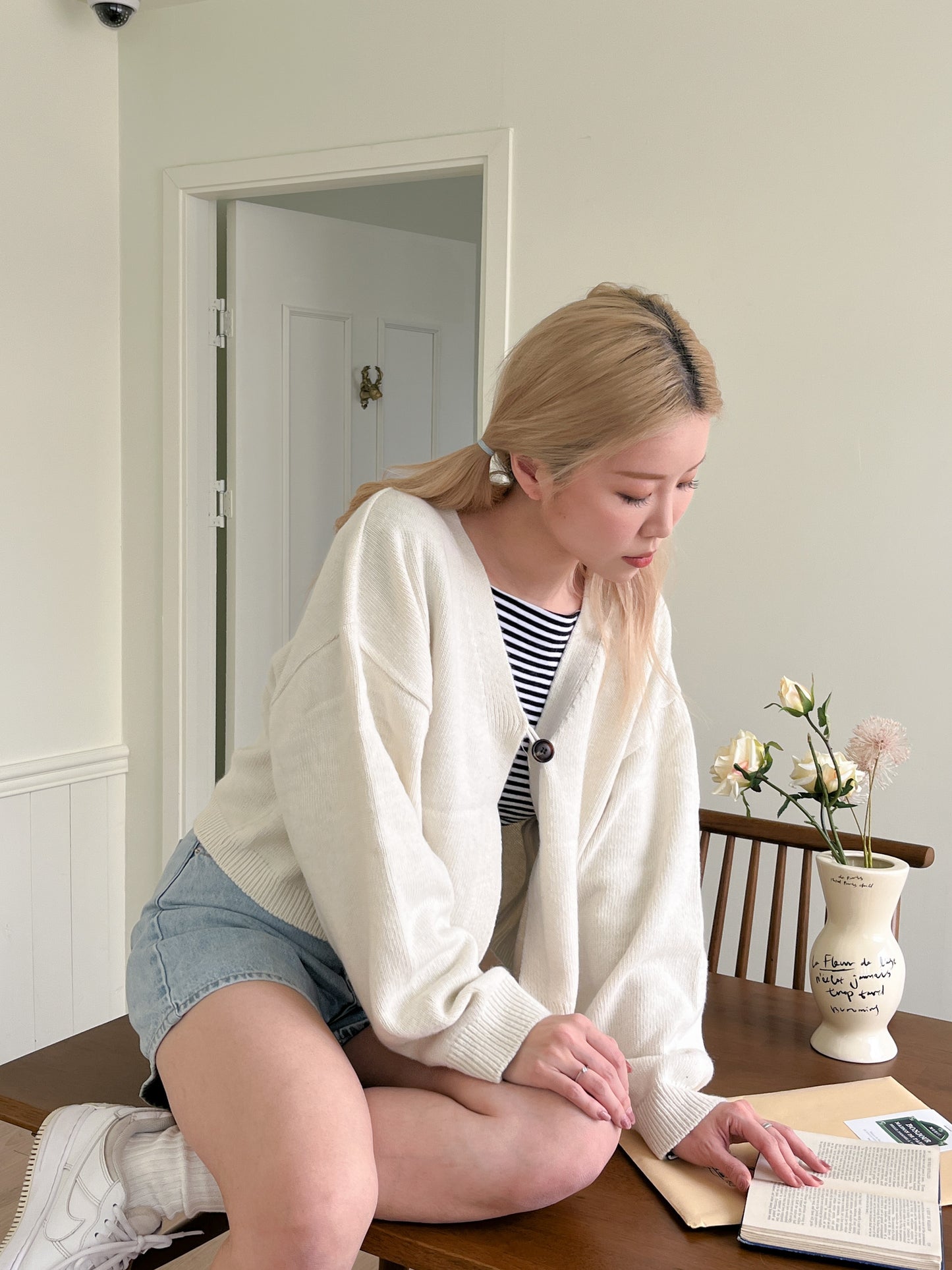 春季必入百撘針織單鈕小外套