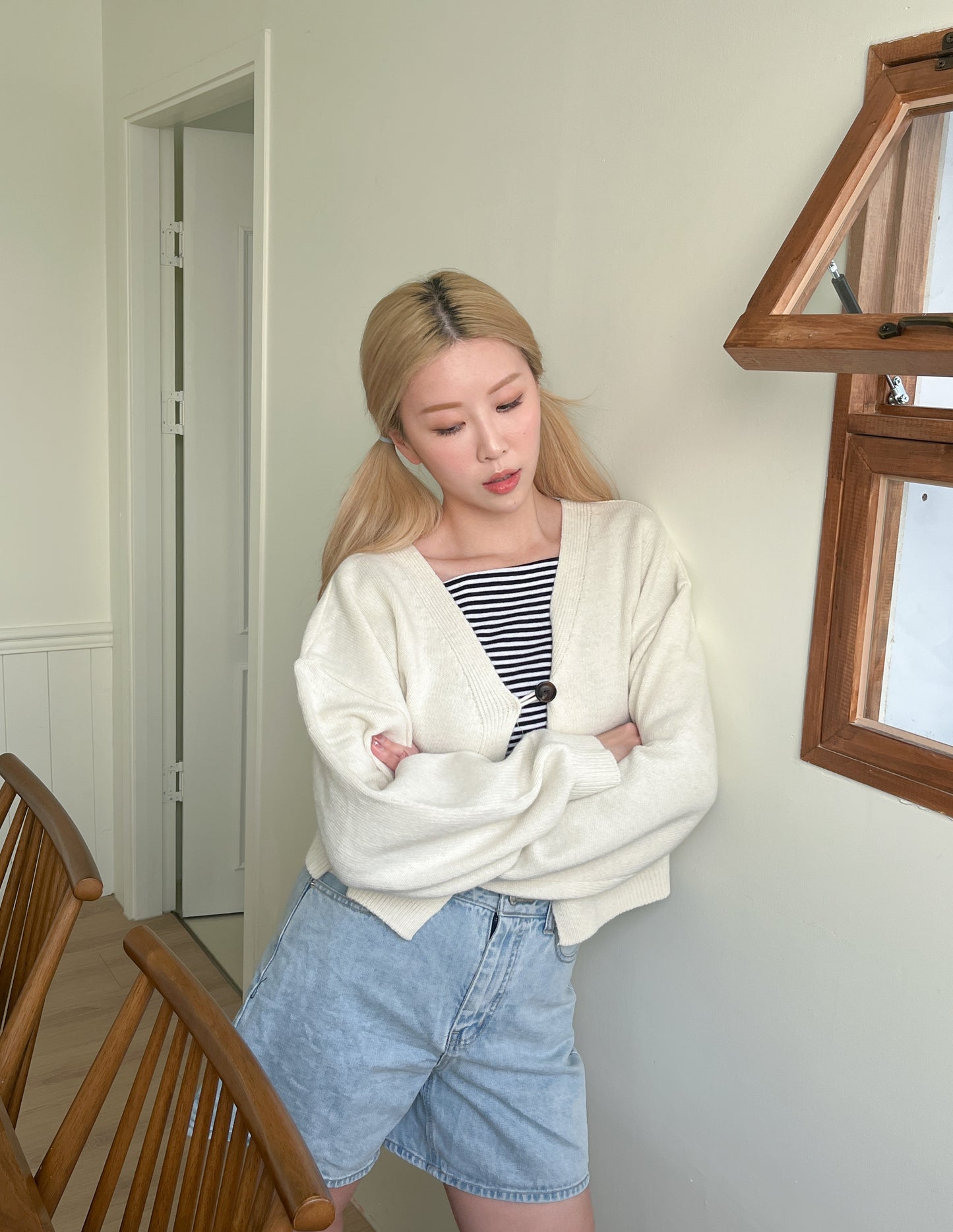 春季必入百撘針織單鈕小外套