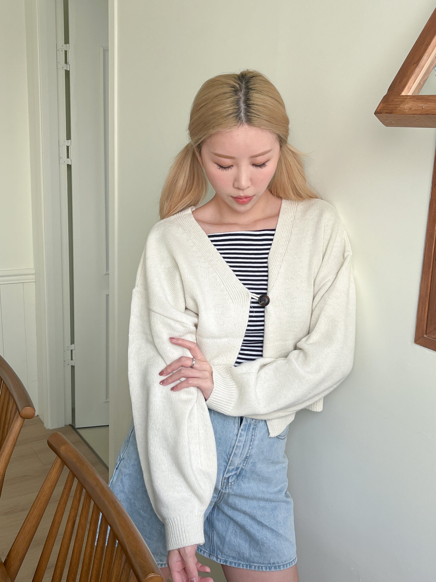 春季必入百撘針織單鈕小外套