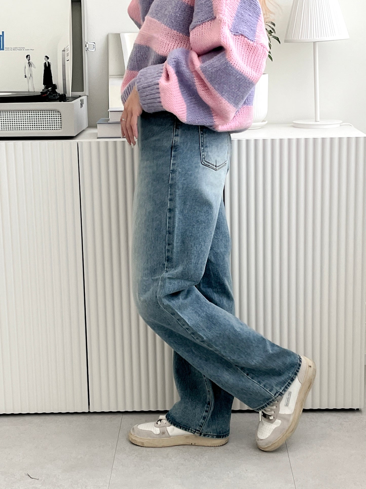 Daily必備!!經典洗水直筒隨性牛仔褲