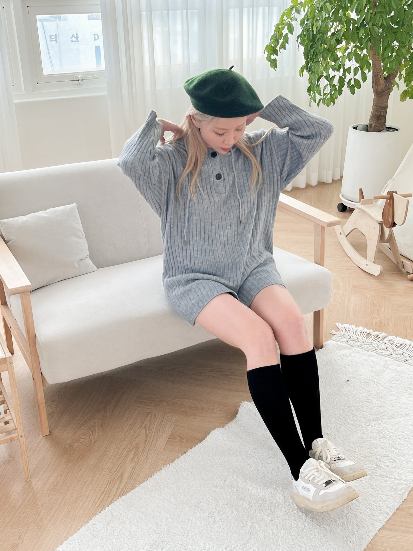 秋冬經典絨面貝蕾帽