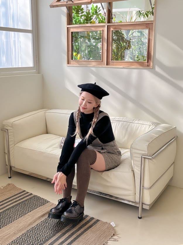 V吊帶學院風連身短褲