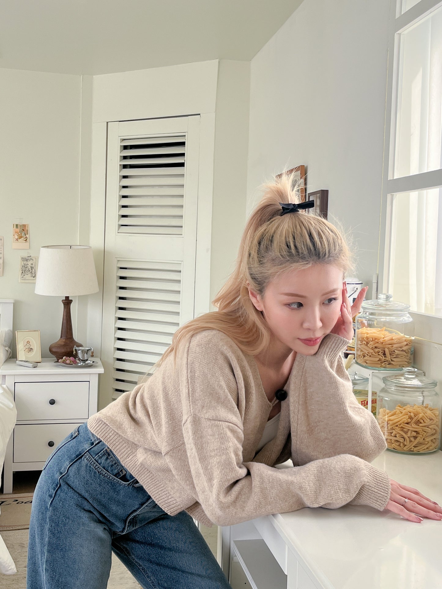 春季必入百撘針織單鈕小外套